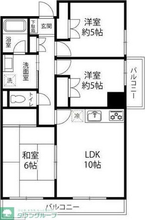 ヒルサイドコート松戸の物件間取画像